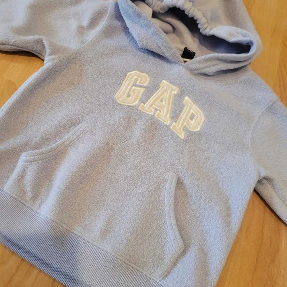 Baby GAP Polar Fleece Pullover Logo Hoodie Lavender Size 18-24 Months